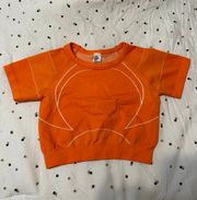 Orange Cropped Athletic Top