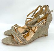 Badgley Mischka Women's Bonanza Gold Wedge Heels