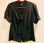 Marc by Marc Jacobs Beautiful Bow Tie Black Blouse