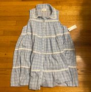 NWT Blue Plaid Swing Dress