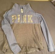 PINK Victoria’s Secret Blue Half-Zip