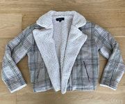 Miss Love Plaid Jacket with Teddy Lining