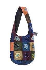 NEW Deadstock Vintage Y2K Boho Hippie Satchel Purse Handbag Shoulder Bag Painted