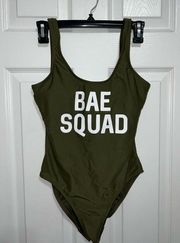 No Boundaries BAE Squad One Piece Bodysuit sz Small OLIVE Green