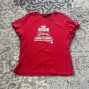 New York & Company Ribbed Hell’s Kitchen Graphic Tee Red XL