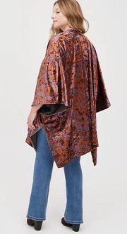 Crushed Velvet Duster Kimono