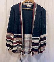 Entro open front long sleeve cardigan