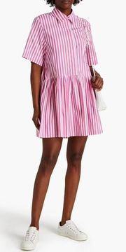 Victoria Beckham Pink Stripe Shirt Dress