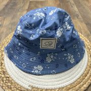 Ivory Ella Blue Floral Bucket Hat Womens OSFM