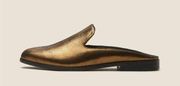 Donna Karan • NEW Mott Mule leather backless loafer Bronze gold metallic slide