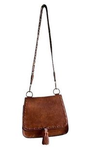 Jenn & CO Bailey Brown Crossbody With Animal Print Contrast Strap