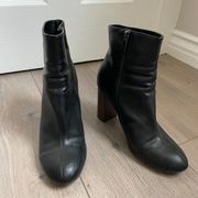 Merona black heeled zip ankle boots