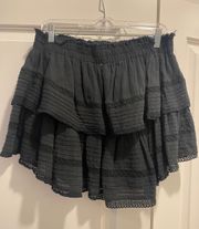 Black Ruffle Skort