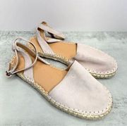Splendid Espadrille Womens Size 6 Pink Leather Ankle Strap Padded Round Toe Shoe