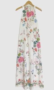 CLUB MONACO MAXI DRESS IN SILK FLORAL PRINT