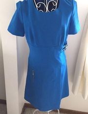 Laundry by shelli segal gorgeous blue dress with double  buckle detail size 2