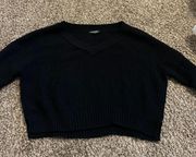 black cropped sweater 