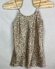 Y2K Valerie Stevens Animal Print Slip Dress‎ Womens Medium Nightgown