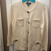 Chaps cotton cardigan petite medium