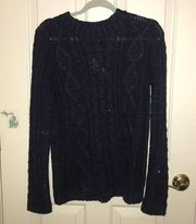 NWT Joe Fresh navy sequin sweater