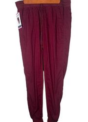 Seven7 Lightweight Burgundy Utility Joggers / Size Small