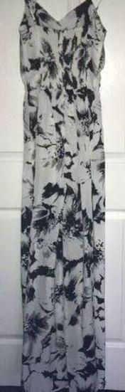 Parker Maxi Dress Black and White Floral