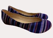 Fiel Anthropologie Ballet Flats Canvas Shoes Stripe 85 US 7 bv