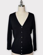 White House Black Market V-Neck Sweater Cardigan Medium