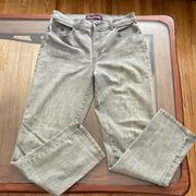 Gloria Vanderbilt Amanda Straight Jeans Size 10 Chicago Wash Gray