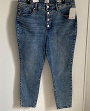 Wonderly Plus Size Women’s High-Rise Skinny Ankle Slim Leg Ankle Denim Jeans 18R