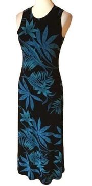 Vintage 90s tropical flowers maxi dress