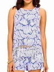 Lilly Pulitzer Lilac House of Nemo Fringe Tank‎ Top Sleeveless