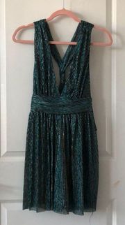 Blue Green Sparkly Dress