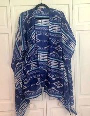 SALE Forever 21 os Aztec print kimono cover up