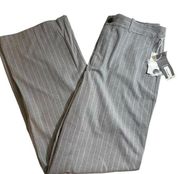 Worthington Wide Leg Gray and White Striped Pants - Size 10 - NWT