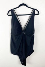 TORRID Classic Black One Piece Swimsuit, Size 5X