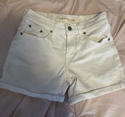 White Denim Shorts