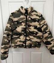 Camo Cropped Puffer