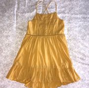 Yellow Boho Summer Dress Size Small
