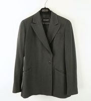 Giorgio Armani Bergdorf Goodman Wool Textured Stripe Blazer Jacket 42