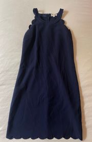 Women’s Size XS Navy Scallop Work Dress