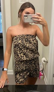 Cheetah Shorts Romper