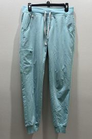 Figs High Waisted Zamora Jogger Scrub Pants PO#3021 Women Size Small Hydrogreen