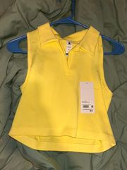 Bright Yellow Workout Crop Top Or Leisure Wear