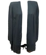 TADASHI Black Open Front Sheer Cardigan Jacket Size 6