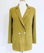 ASOS Women's Long Sleeve Oversized Blazer/Jacket/Coat Green Size UK-6 (US 2)