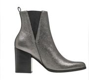 Ivanka Trump Pewter Leather Ankle Boots Size 6.5M)