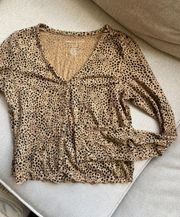 American Eagle Animal Print Long Sleeve