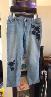 Simply vera vera Wang Demond, jeans women’s size 14 Capri midrise 24” inseam