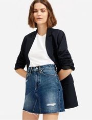 Everlane Reconstructed Denim Mini Skirt Size 32